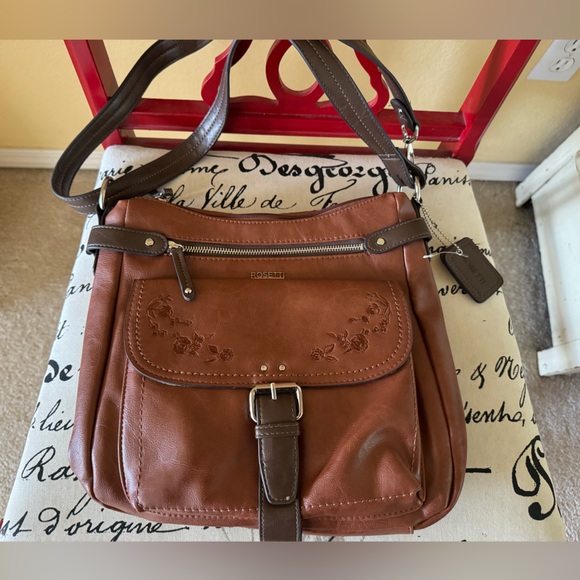 Rosetti Handbags - Rosetti Saddle Bag Brown Faux Leather Lots of Pockets Gently Used Like New